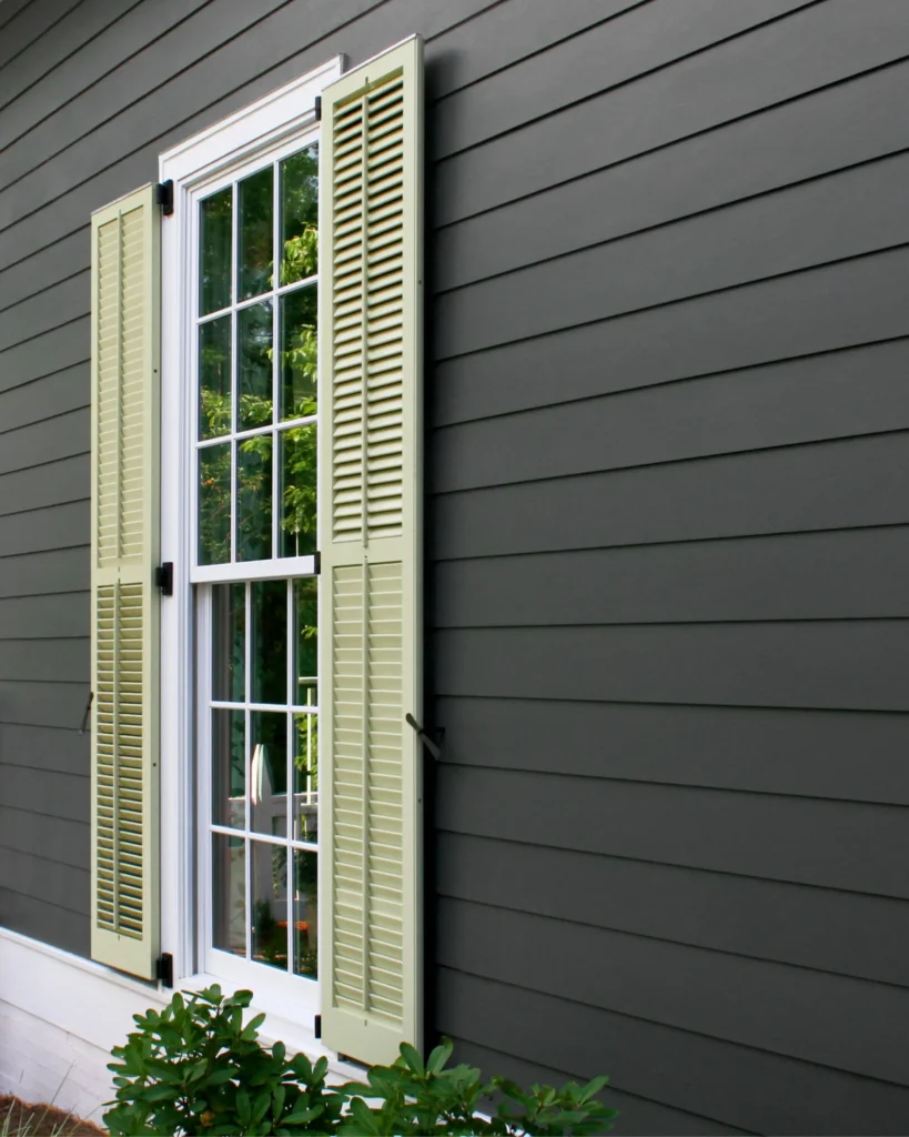 iron gray siding and shutters home renovation fichtner home exteriors maryland