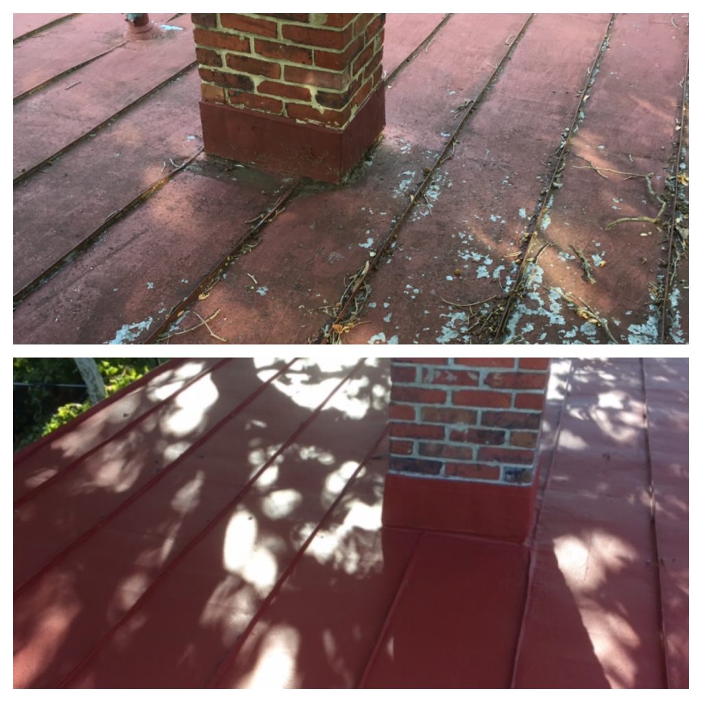 Roof Coating Before and After Photos, Annapolis, Maryland