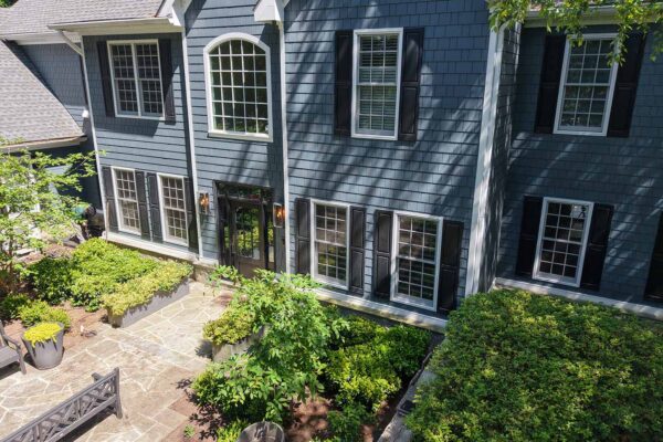 james hardie shingle panel siding in Evening Blue